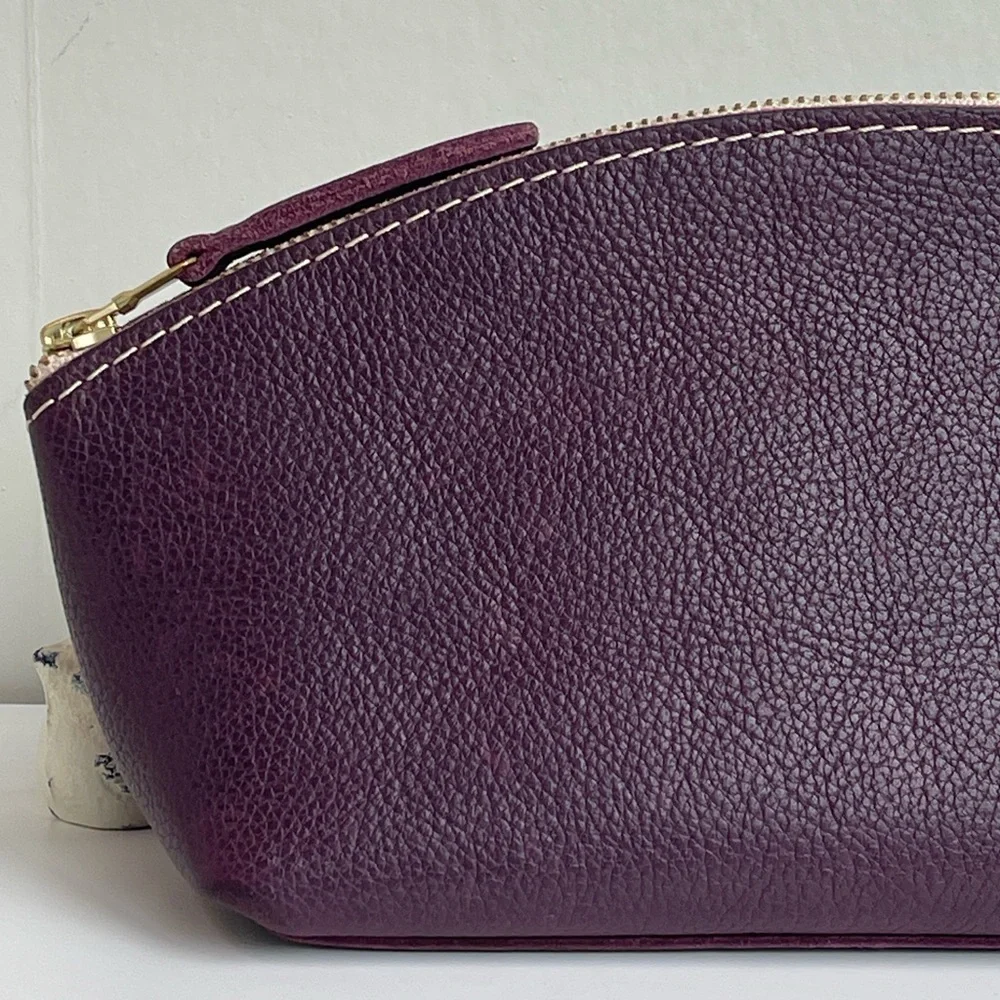 Portland Leather Total Eclipse Makeup Bag